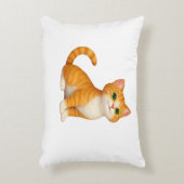 Adorable Ginger Kitten Throw Pillow Accent Kussen (Voorkant(Verticaal))