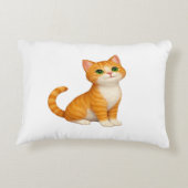 Adorable Ginger Kitten Throw Pillow Accent Kussen (Achterkant)