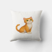 Adorable Ginger Kitten Throw Pillow Kussen (Achterkant)