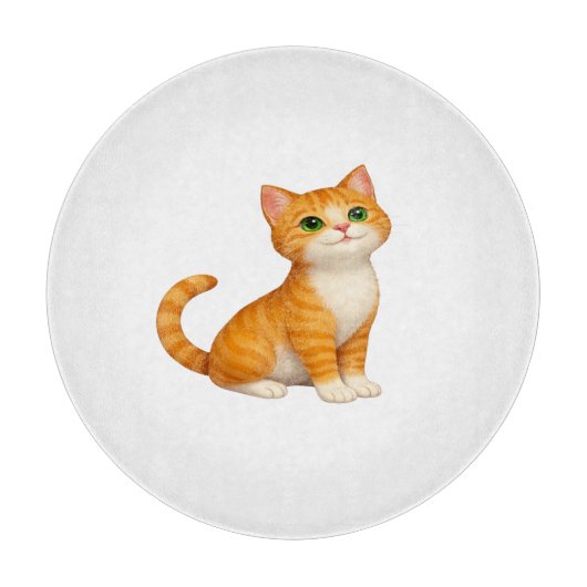 Adorable Ginger Kitten Throw Pillow Snijplank (Voorkant)
