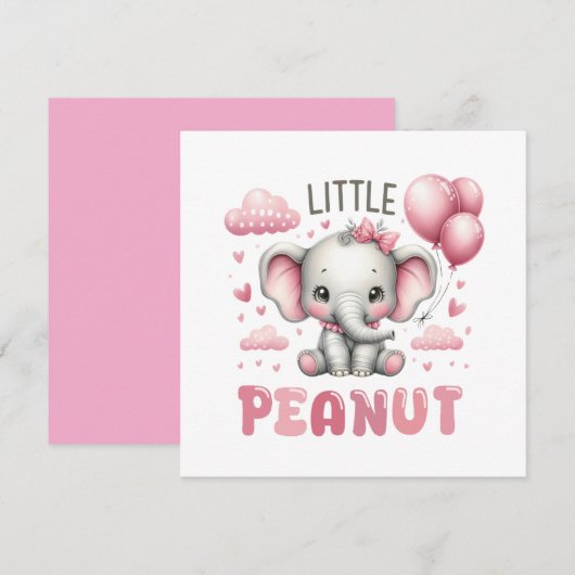 Adorable Girl Little Peanut  Kaart (Voorkant / Achterkant)