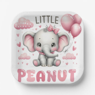 Adorable Girl Little Peanut Paper Plate Papieren Bordje