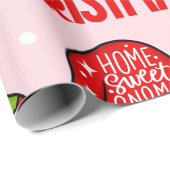 Adorable Gnome Gnomie Christmas Holiday Pattern Cadeaupapier (Rol Hoek)