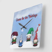 Adorable Gnome Posse Vierkante Klok (Hoek)