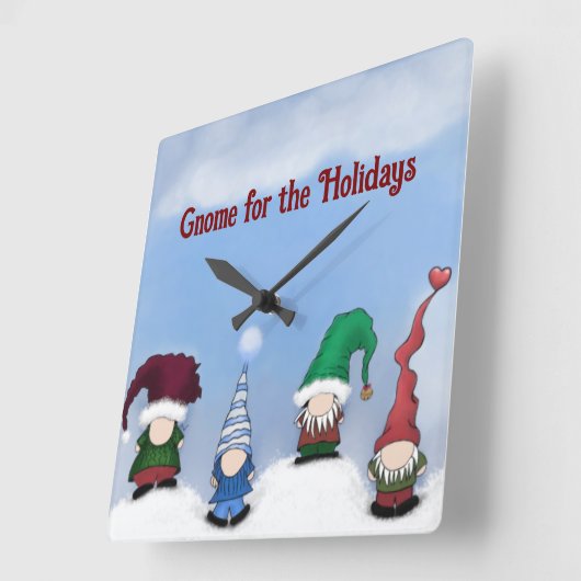 Adorable Gnome Posse Vierkante Klok (Hoek)