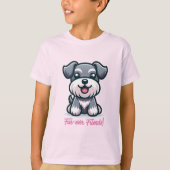 Adorable Gray Puppy T-shirt (Voorkant)