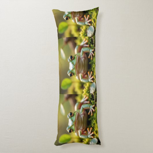 Adorable Green Frog Body Pillow Lichaamskussen (Achterkant (Verticaal))