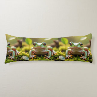 Adorable Green Frog Body Pillow Lichaamskussen