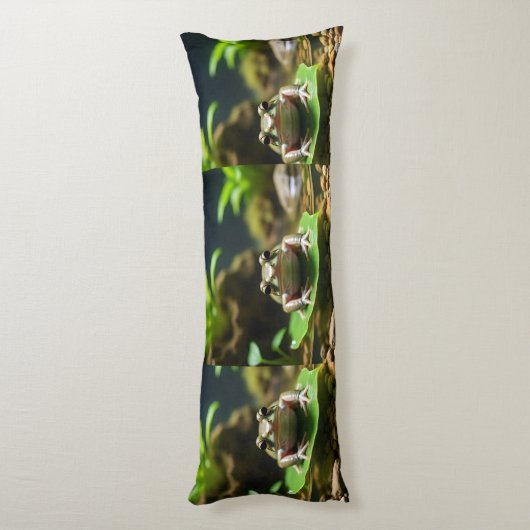 Adorable Green Frog Body Pillow Lichaamskussen (Achterkant (Verticaal))