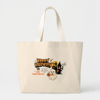 Adorable Halloween Bag – Girl Holding Pumpkin Grote Tote Bag