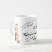 Adorable hartvormige Happy Valentijnsdag mok (Voorkant links)
