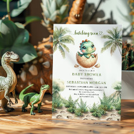 Adorable hatching soon baby shower invite editable kaart