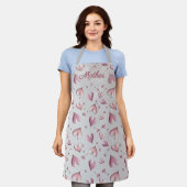 Adorable Hearts Pattern Apron Schort (Gedragen)