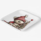 ADORABLE HOLIDAY CHRISTMAS TEDDY BEAR PAPIEREN BORDJE (Gebogen)