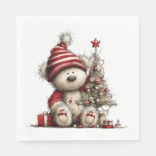 ADORABLE HOLIDAY CHRISTMAS TEDDY BEAR SERVET (Voorkant)