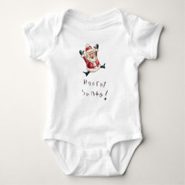 Adorable "Hooray Santa" Baby Shirt