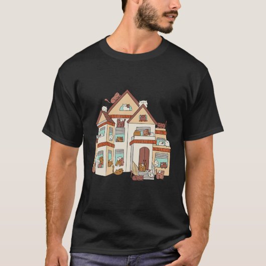 Adorable House Cats in Cute Poses Cat  Cute Cats T-shirt (Voorkant)