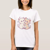 Adorable Hugging Cats T-Shirt (Voorkant)