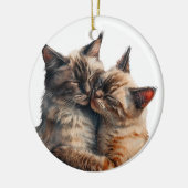 ADORABLE HUGGING SIAMESE CATS KERAMISCH ORNAMENT (Links)
