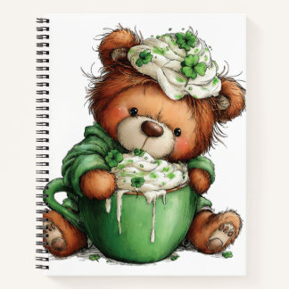 ADORABLE IRISH THEMED TEDDY BEAR NOTITIEBOEK
