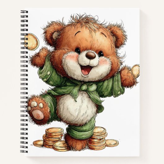 ADORABLE IRISH THEMED TEDDY BEAR NOTITIEBOEK (Voorkant)