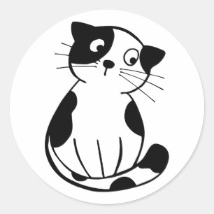 Adorable kat thema sticker ontworpen voor persoonl