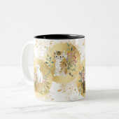 Adorable Katten Mok Goud Wit Waterverf (Voorkant links)