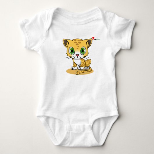 Adorable Kattenbaby Body | Luipaardprint Kitten Romper (Voorkant)