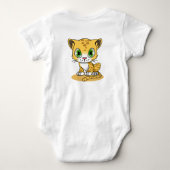 Adorable Kattenbaby Body | Luipaardprint Kitten Romper (Achterkant)