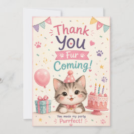 Adorable Kattenliefhebber Verjaardag Dankjewel Kaa Kaart