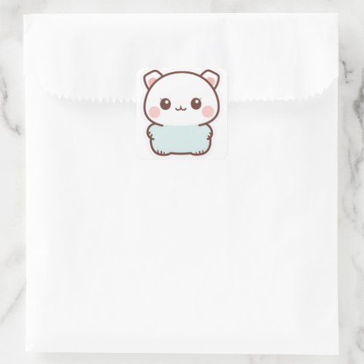 “Adorable Kawaii Animal Sticker – Chibi Cute Paste (Tas)