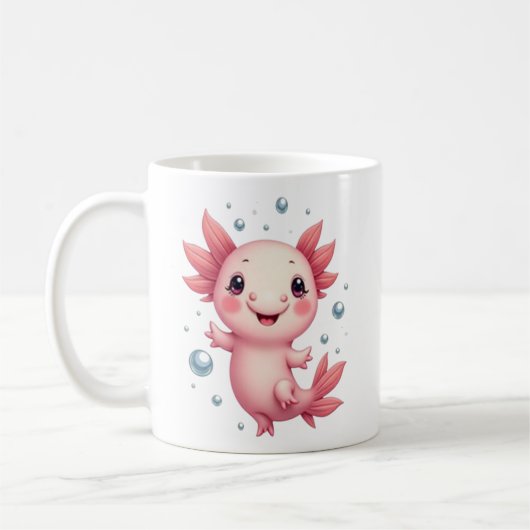 Adorable Kawaii Axolotl Cute Water Koffiemok (Links)
