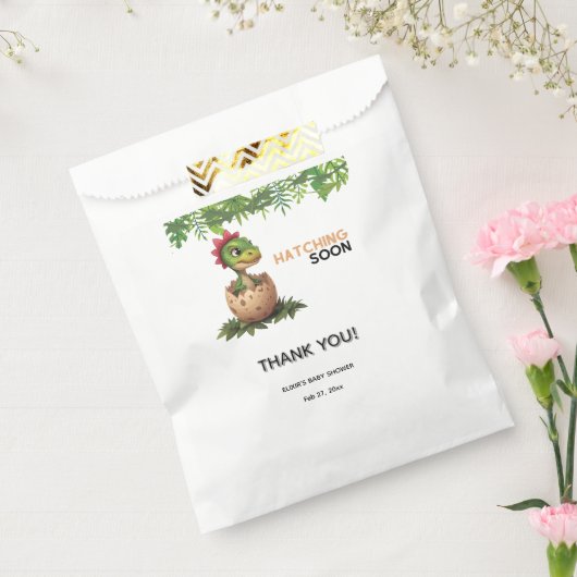 Adorable Kawaii Baby Dinosaur Hatching Bedankzakje (Gezegeld)
