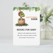 Adorable Kawaii Baby Dinosaur Hatching Informatiekaartje (Staand voorkant)