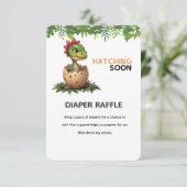 Adorable Kawaii Baby Dinosaur Hatching Informatiekaartje (Staand voorkant)