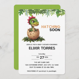 Adorable Kawaii Baby Dinosaur Hatching Kaart