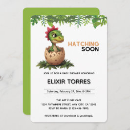 Adorable Kawaii Baby Dinosaur Hatching Kaart