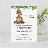 Adorable Kawaii Baby Dinosaur Hatching Kaart (Staand voorkant)