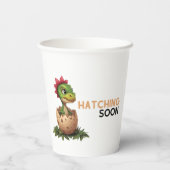 Adorable Kawaii Baby Dinosaur Hatching Papieren Bekers (Achterkant)