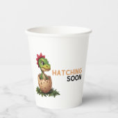 Adorable Kawaii Baby Dinosaur Hatching Papieren Bekers (Voorkant)