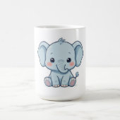 Adorable Kawaii Chibi Baby Elephant Koffiemok (Center)