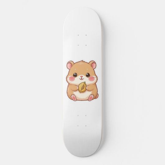 Adorable Kawaii Chibi Hamster Persoonlijk Skateboard (Voorkant)