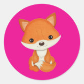  Adorable Kawaii Fox Sticker (Voorkant)
