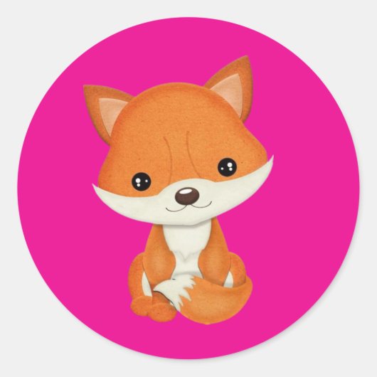  Adorable Kawaii Fox Sticker (Voorkant)