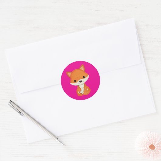  Adorable Kawaii Fox Sticker (Envelop)