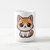 Adorable Kawaii Ginger Cat Illustration Koffiemok (Center)
