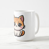 Adorable Kawaii Ginger Cat Illustration Koffiemok (Voorkant rechts)