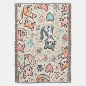 Adorable Kawaii Katten Dekenthos - Knus en Schatti Deken (Voorkant Verticaal)