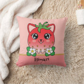Adorable Kawaii Strawberry Cat Kussen (Deken)