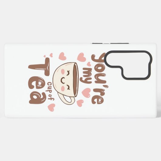 Adorable Kawaii Tea Cup of Love Samsung Galaxy Hoesje (Achterkant horizontaal)